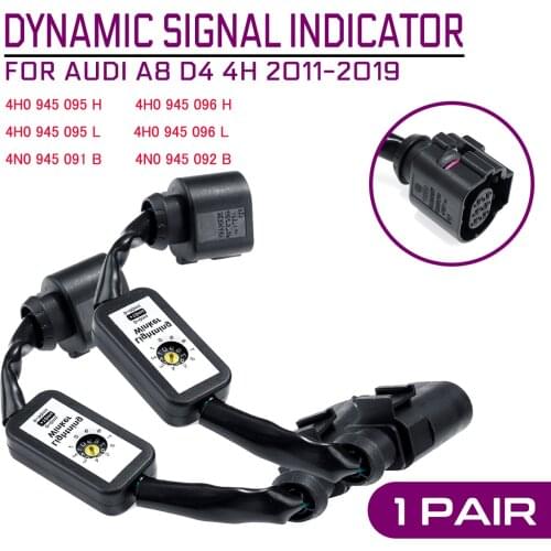 Car Dynamic Turn Signal LED Taillight Indicator Add-on Module Wire Harness Tail Light For Audi A8 D4 4H 2011 2012 2013 ~ 2019