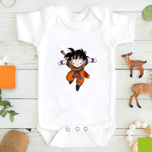 Twin Babies Clothing Kawaii Anime Printed Baby Bodysuit Short Sleeve Summer Loose Soft Baby Boy Body Harajuku Newborn Clothes
