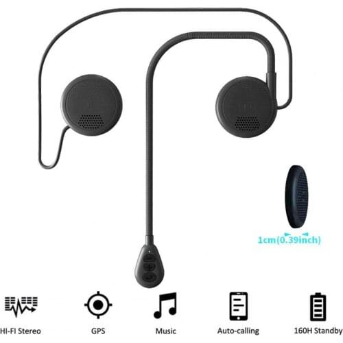 Motorcycle Helmet Bluetooth Headset Earphone Thin Earpiece with Hands-Free Call