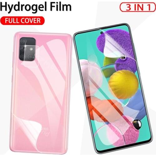 3 in 1 Hydrogel Film For Samsung Galaxy A11 A21 A31 Safety Film For Samsung A51 A71 A 51 71 SM-A515F SM-A715F Film Not Glass