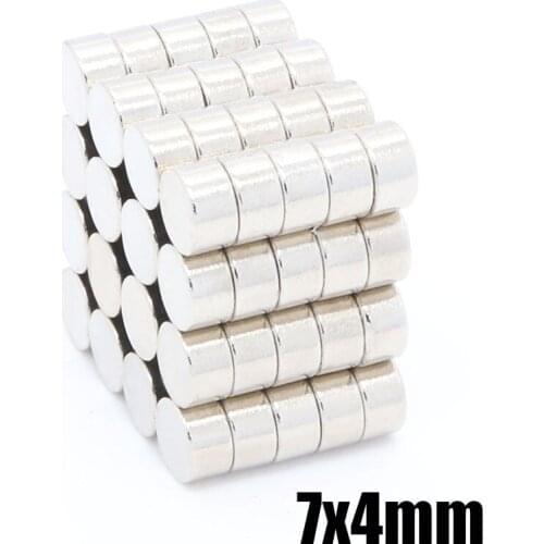 Hot 100-200pcs D7*1 *2 *3 * 7*4 *5 * 7*6 7*10 ND-Fe-B Strong Magnet Round Strong Magnet Nickel Magnet Magnetizing Die Magnet Toy