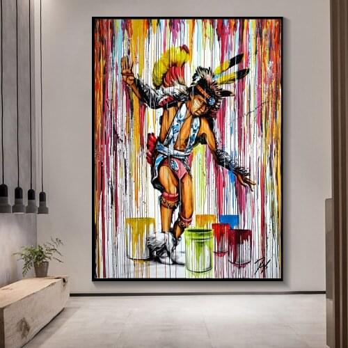 Graffiti Colorful Elephant Love Painting Canvas Wall Art Pink Red Balloon Dog Posters Graffiti for Living Room Home Decor