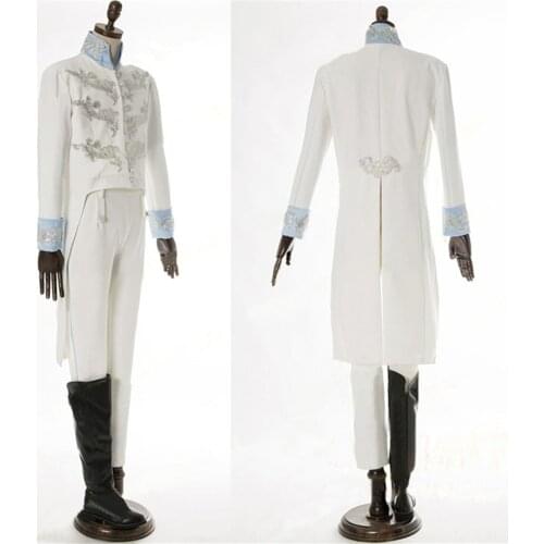 Cinderella Costume Party Adult Prince Cosplay Costume Halloween Costumes for Men Embroidery Jacket Suits Party Carnival Costume