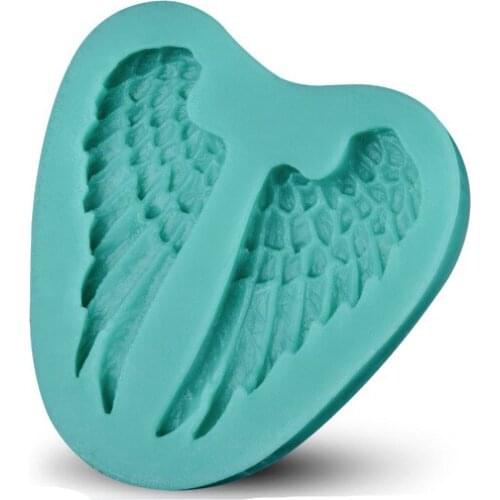 Beautiful Angel Wing Sharp 3D Silicone Cake Fondant Mould Tools Cookware Cake Decorating Fondant Mold D101