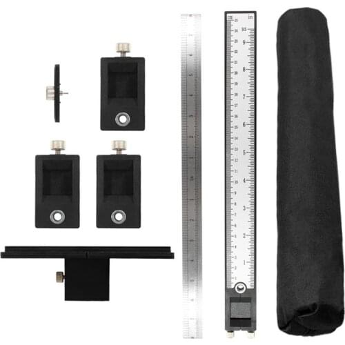 Multifunctional Furniture Carpentry Punch Locator Drill Guide Ruler Woodworking Hole Locator Adjustable Drilling Positioner Tool