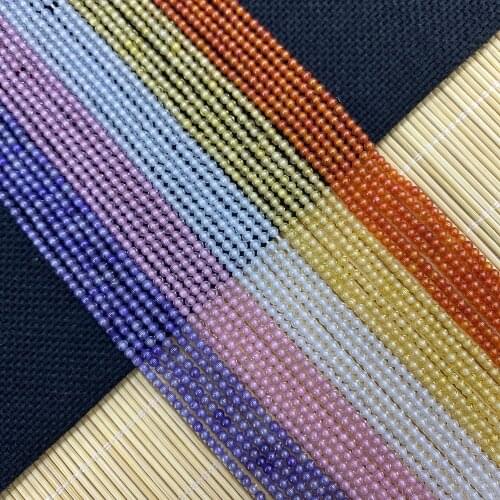 Wholesale Zircon Small Round Beads 2mm Tiny Gemstone Beads Fashion Necklace Beads DIY Handmade Earrings Bracelet Accessories