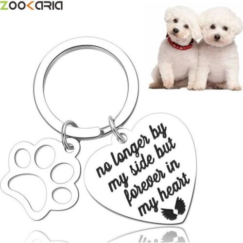 Pet Memorial Gift for Dogs Cats Pet Cat Dog ID Tags Loss of Pet Sympathy DIY Crafts Remembrance Jewelry Keyrings
