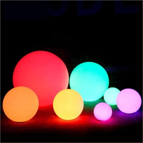 Rechargeable Remote Control RGB Colorful LED Floating Illuminated Swimming Pool Ball Light Outdoor Holiday Garden Decoration
