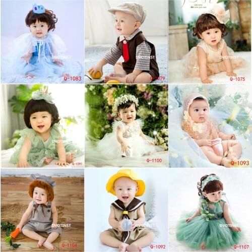 Dvotinst Baby Girls Boys Photography Props Costume Cute Outfits Bonnet Dress Set Clothes Fotografia Infant Studio Photo Props