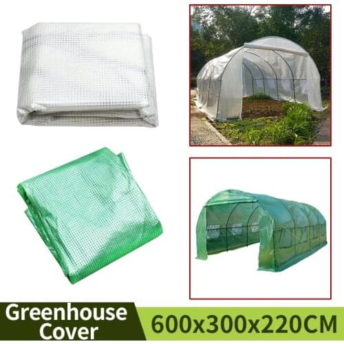 Outdoor 600x300x220CM Greenhouse Portable Plastic Bird Pest Control Garden Plant Insulation Greenhouse Cover Not Include Shelf