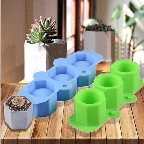 Silicone Mold Geometric Polygonal Concrete Flower Pot Vase Cup Silicone Mold