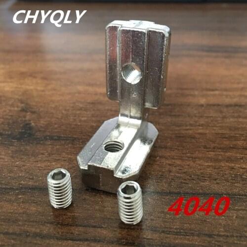 T Slot L-Shape 4040 Aluminum Profile Interior Corner Connector Joint Bracket for 4040 Alu-profile (with M6 screws)