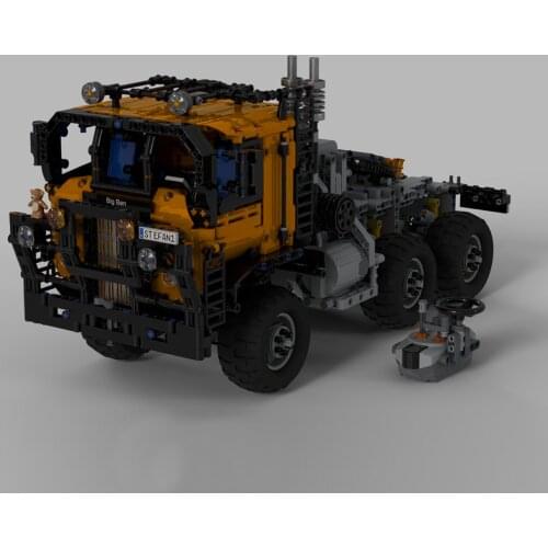 Technology Building Block Moc-31099 Cross Country Big Wheel Car Remote Control Assembling RC Toy Parts Package Boy Gift