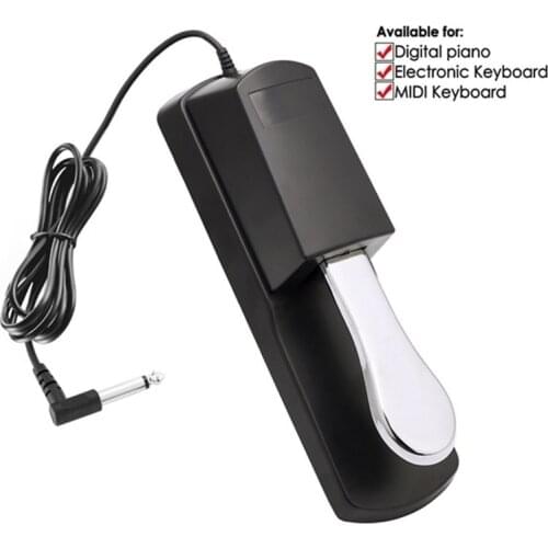 Universal Piano Keyboards Sustain Foot Pedal Damper Pedal 6.5mm Plug for Electric Piano Keyboards
