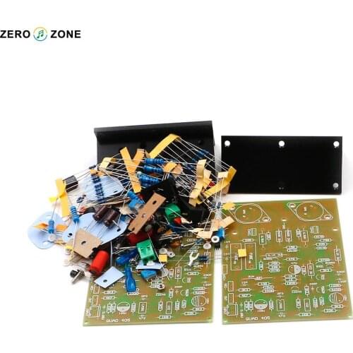 ZEROZONE One Pair(2 Boards） DIY KITS kit Clone QUAD405 100W + 100W 8R Dual Channel Power AMP Amplifier Board with Angle Aluminum