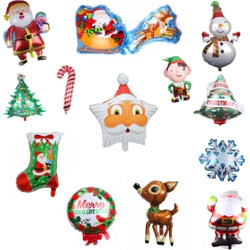 1pcs Big Size Christmas Foil Balloons, Christmas Party Decoration Aluminum Foil Balloon Snowman Santa Claus Christmas Balloon