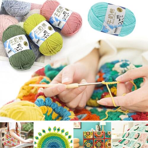 50g Yarn Soft Warm DIY Milk Cotton Threads Baby Yarn for Knitting Baby-blanket Crochet Threads