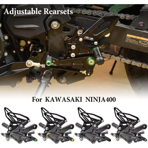 Ninja 400 Accessories Motorcycle Adjustable Rear Set Rearsets For KAWASAKI NINJA400 2018 2019 2020 2021 Z400 Footrest Foot Pegs