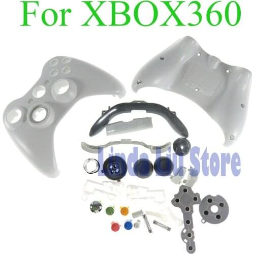 5sets Housing shell Case with All Parts Button Full Shell for Xbox360 XBox 360 Joystick Wired Controller Cover
