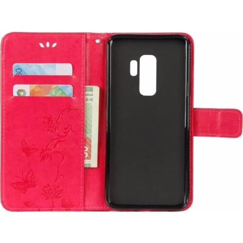 10pcs/lot free shipping Butterfly printing Wallet PU Leather+TPU Case for Samsung S9/S9PLUS/A8 2018