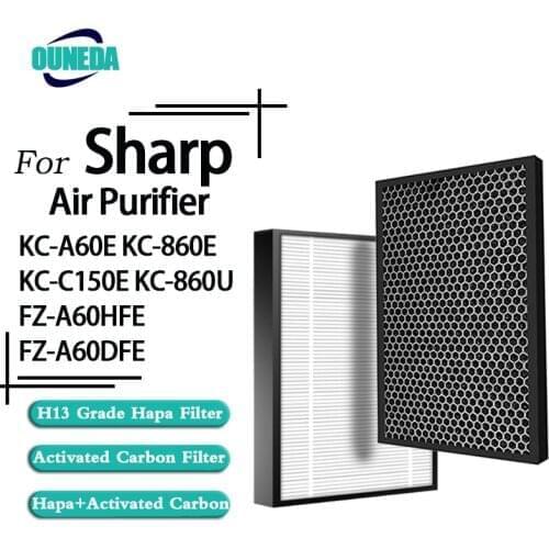 HEPA filter FZA60HFE carbon filter FZA60DFE for Sharp KCA60E KC860E KCC150E KC860U KCA60Y air purifier for home filter pm25
