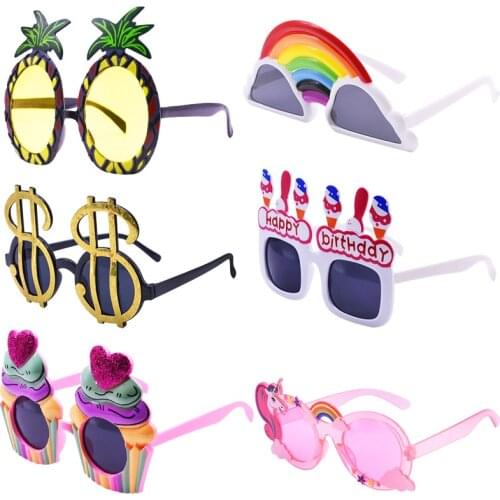 1Pc Creative New Birthday Glasses Children Adult Favors Gifts 17 Designs Funny Glasses Summer Decor Props Hawaii Party Glasses