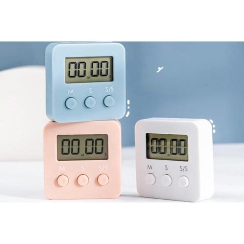 Kitchen Timer Countdown Timer Cooking Alarm Clock Loud Sound Magnetic Back ABS Resin Nordic Style Digits Alarm for Kitchen
