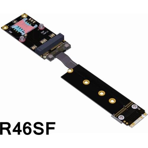 M.2 Key-M M2 NGFF NVMe Ultra NVMe SSD To mini PCI-E mPCIe Adapter Card Extension Convertor Cable ADT-Link