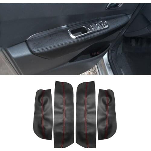 Soft Leather Door Armrest Cover For Peugeot 3008 2011 2012 Car-styling Door Armrest Panel Skin Cover Trim