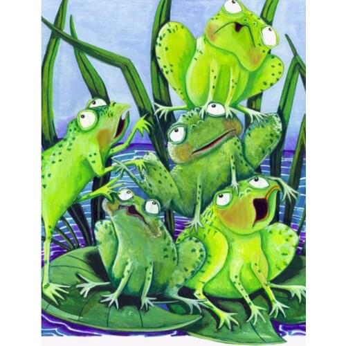 DIY Poured Glue Diamond Painting Kits Embroidery diamond Scalloped Edge scene Child Home Wall Decor landscape flower art