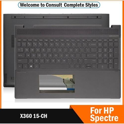 NEW Palmrest Upper Case/Palmrest with Keyboard For HP Spectre X360 15-CH Laptop Top Bottom Cover Brown