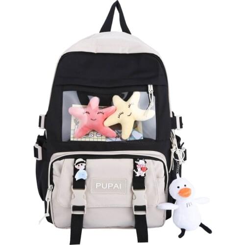 2021 Summer New Japanese Backpack Cute Women Backpacks Cartoon Doll Harajuku Style School Bags for teenage girl mochila