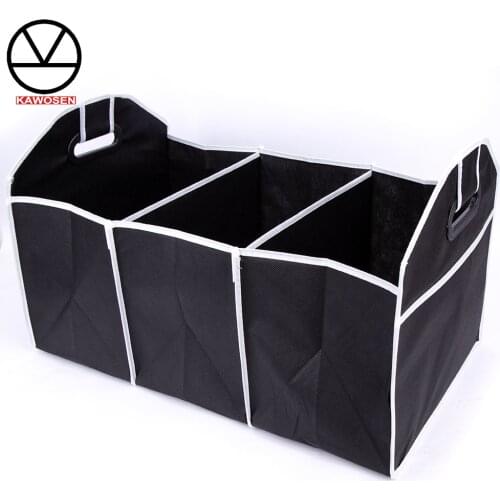 KAWOSEN Car Multi-Pocket Organizer Large Capacity Folding Storage Bag Black Interior Holders Trunk Stowing Tidying HDTO04