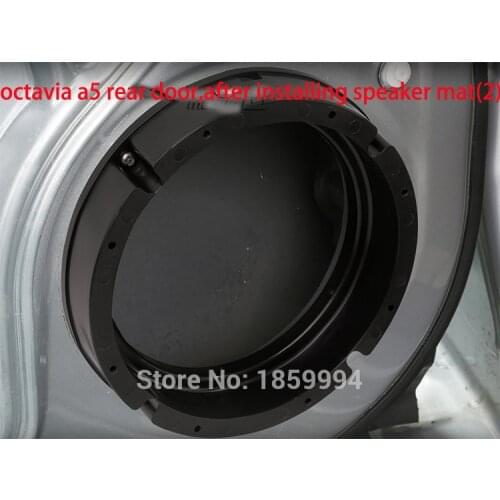 Rear Door solid Speaker mat Wire Harness Adapter plugs Plates Bracket 6.5" inch weatherproot for skoda/octavia/superb/fabia/yeti