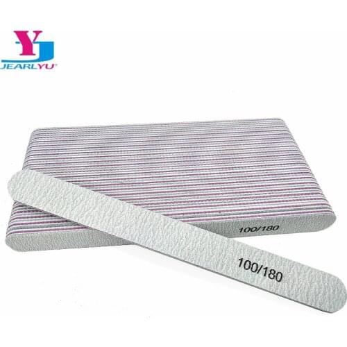 50Pcs Professional Nail File 100/180 Lime Manicure Sanding Polish Buffer Files Straight Grey Acrylic Nail Art Tool Nail Polisher