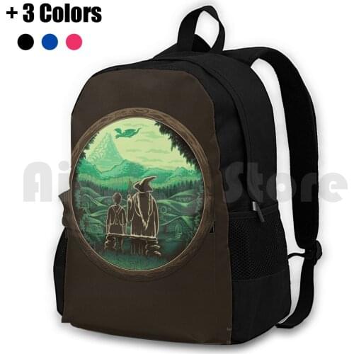 LetS Have An Adventure Outdoor Hiking Backpack Waterproof Camping Travel Wizard Nature Pop Culture Movie Movies Tv Dragon Book