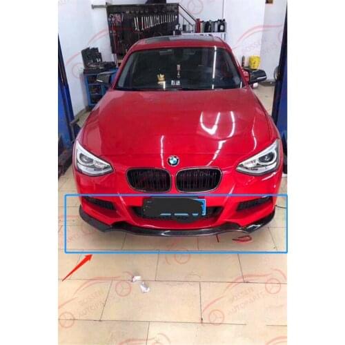 1 série preto amortecedor dianteiro spoiler para bmw 116i 118i 125i f20 m135i m sport 2012-2015 r estilo cabeça queixo guarda