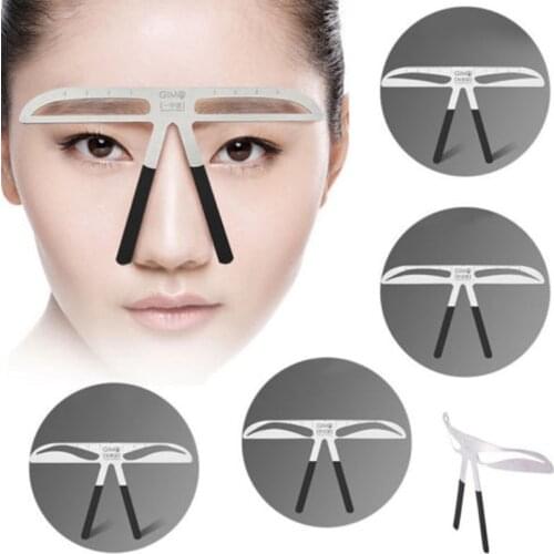 Eyebrow Stencil Measure Ruler 3D Balance Template Stencil Shaper Makeup Tool Standards Style