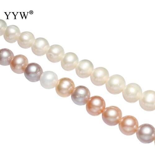 High Quality 10-11mm 100% Natural Freshwater Pearl Beads White Potato Pearl Loose Beads For DIY Necklace Bracelat Jewelry Making