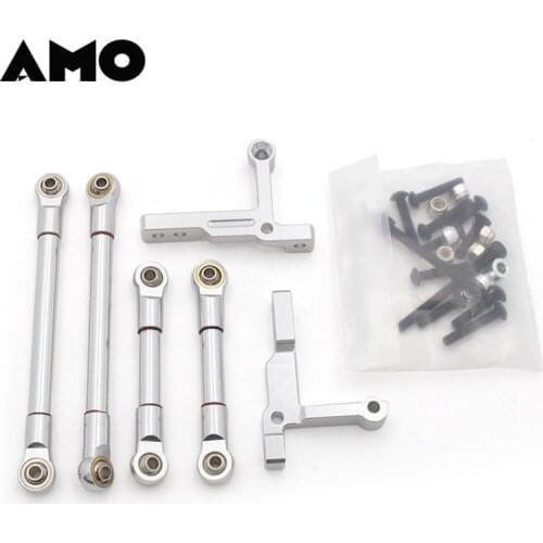 RC Model Car Parts Upgrade Refit Accessories Metal Link Linkage Tie Rod kit with Metal Rod Ends Joint for Crawler Tamiya CC01