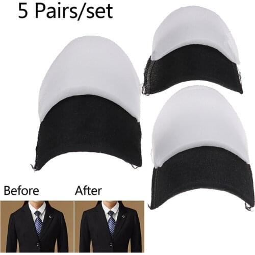 10pcs=5Pairs Soft Padded Shoulder Pad Encryption Foam Shoulder Pads For Blazer T-shirt Clothes Sewing Accessories