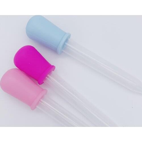 2pcs Hot Sale Baby Infant Kid Silicone Water Milk Medicine Soup Juice Nipple Pacifier Feeding Feeder Straw Anti Choking Dropper