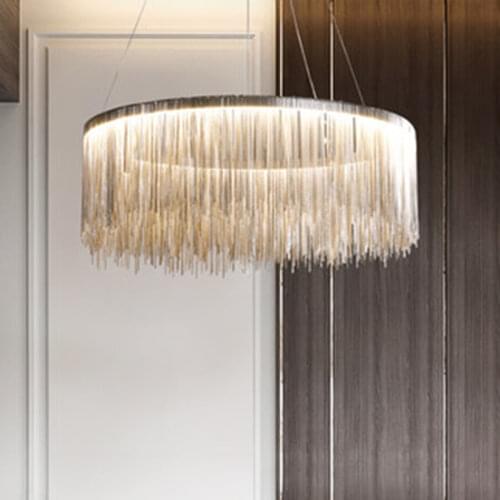 Modern Art Decor Tassel Lamps Chain Chandelier for Bedroom Living Room Restaurant Lights