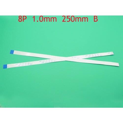 30pcs New FFC FPC flat flexible cable 1.0mm pitch 8 pin 8pin Reverse Length 250mm Width 9mm Ribbon Flex Cable