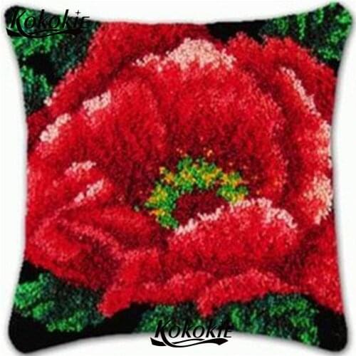 3d flower cushion mat Patchwork Pillowcase latch hook rug counted cross stitch kits for embroidery diy embroider needlework kits