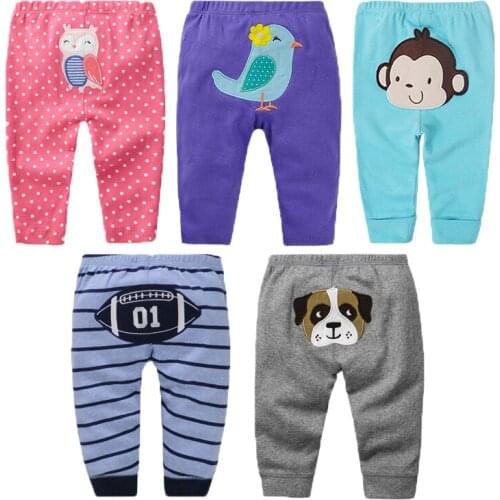 5 Packs Baby Pants Spring Summer Baby Girl Panties Cotton Toddler Boy Clothing Cartoon Newborn Leggings Infant Baby PP Trousers
