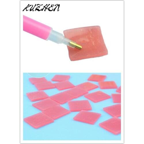 10Pcs Dotting Rhinestone DIY Diamond Paste Sticker 2*2cm Essential Diamonds Point Pen Drilling Mud Nail Art Tools