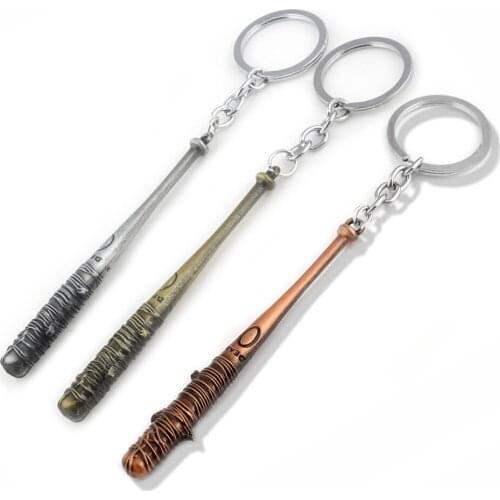 SG Hot Sale 3 Colors The Walking Dead Keychain Negans Bat LUCILLE Keyring Men Car Women Bag Key Chain Pendant Chaveiro Jewelry