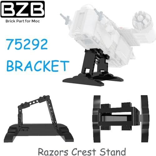 BZB MOC Star Trek Razor Crown Building Blocks Model Spaceship Mini Razor Crest 75292 Display Bracket Ultimate Collector Toys