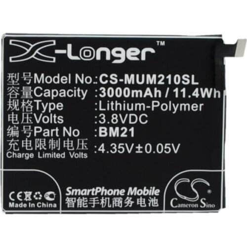 Cameron Sino 3000mAh battery for XIAOMI Libra Mi Note BM21 Mobile, SmartPhone Battery